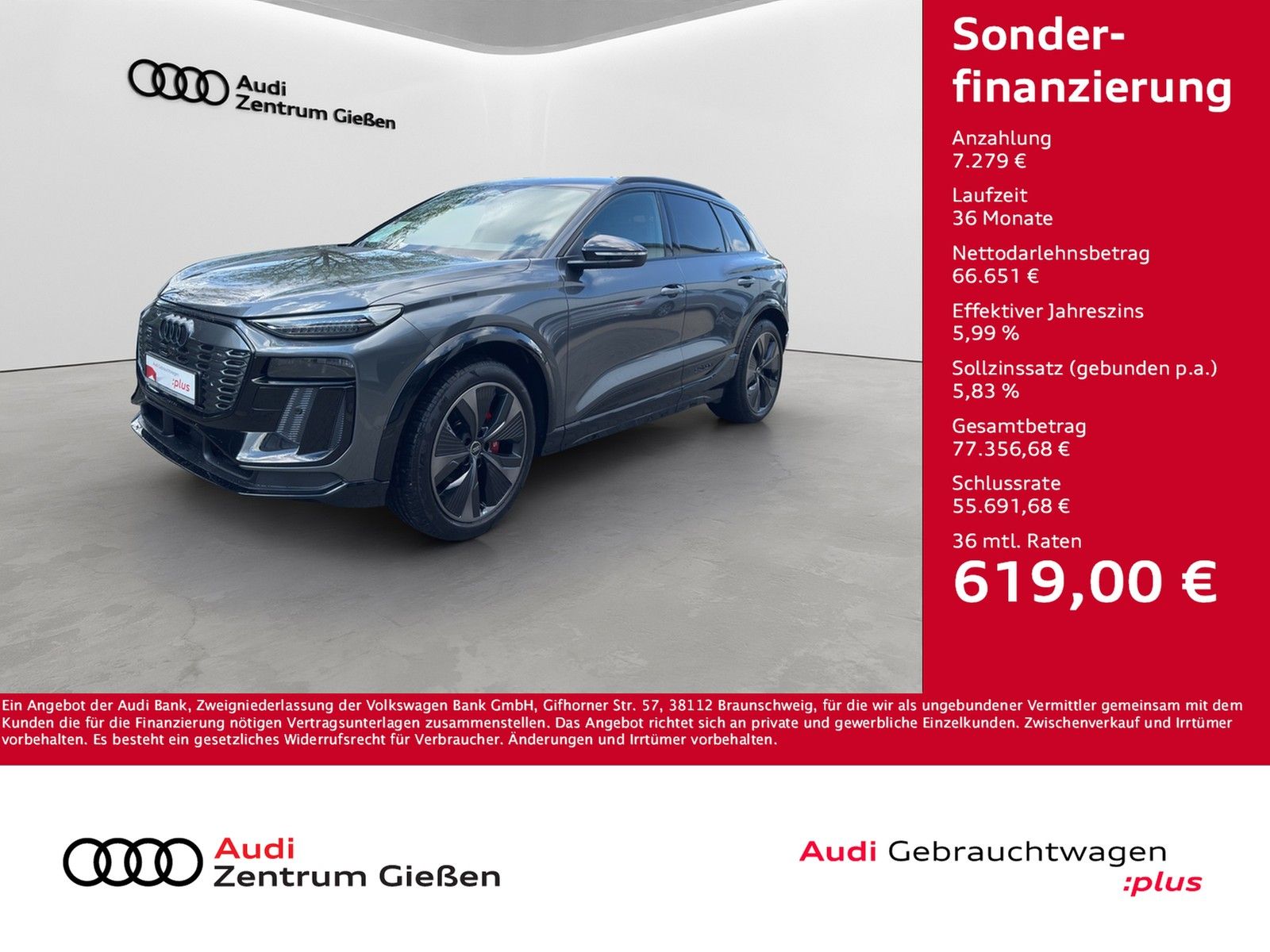 Audi SQ6 e-tron quattro Black Pano B&O HuD 360°Kamera imagem 2