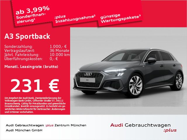 Audi A3 Sportback 30 TFSI S tronic S line Virtual/Mat