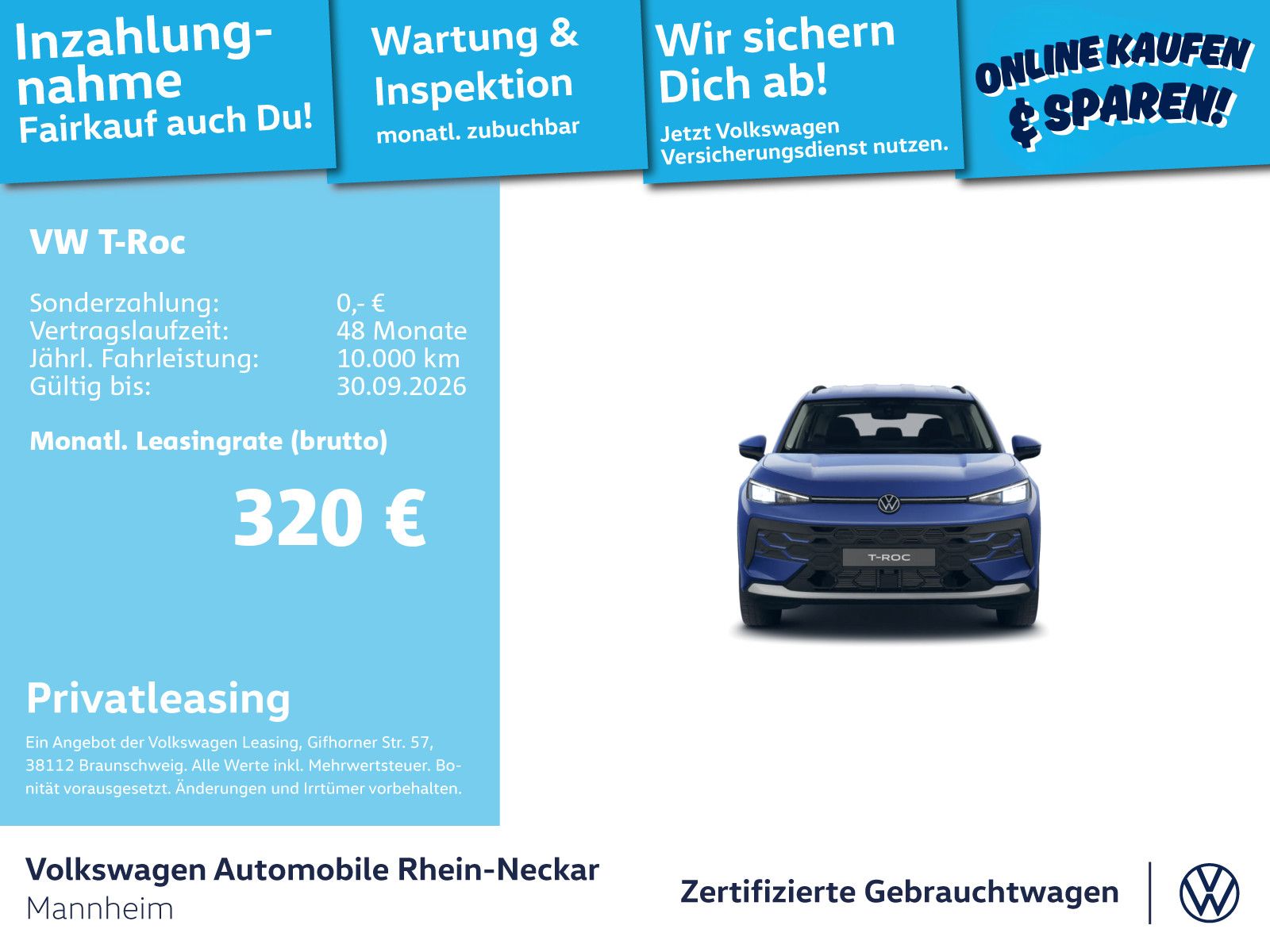 Volkswagen T-Roc 1.5eTSI DSG Life GAR 2031 Navi Kamera LED foto 2