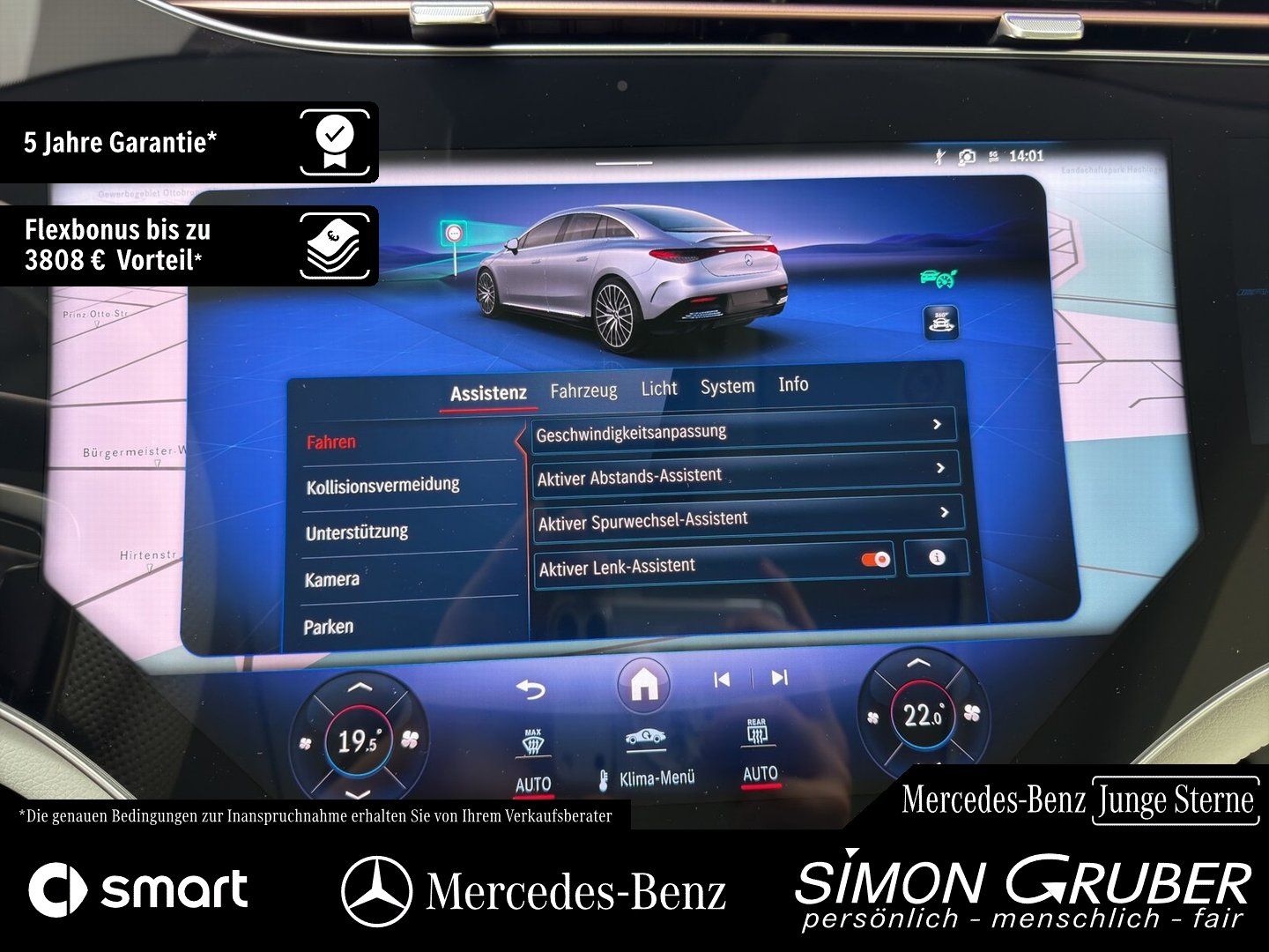 Fahrzeugabbildung Mercedes-Benz EQE 43 4M AMG Massage Sitzklima Pano AHK Mod 25