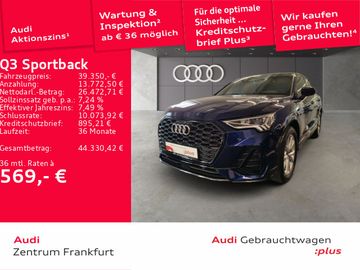 Audi Leasingangebot: Audi Q3 Sportback 35 TFSI S tronic S line LED NAV AHK