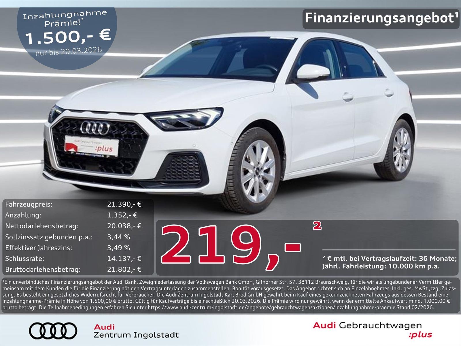 Audi A1 Sportback 30 TFSI LED virtual NAVI Advanced