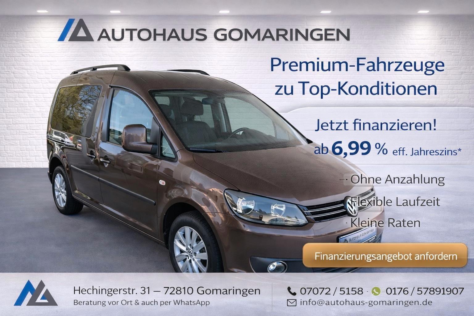 Volkswagen Caddy Kombi*TÜV NEU*AHK*SCHECKHEFT*SHZ*PDC*LM*