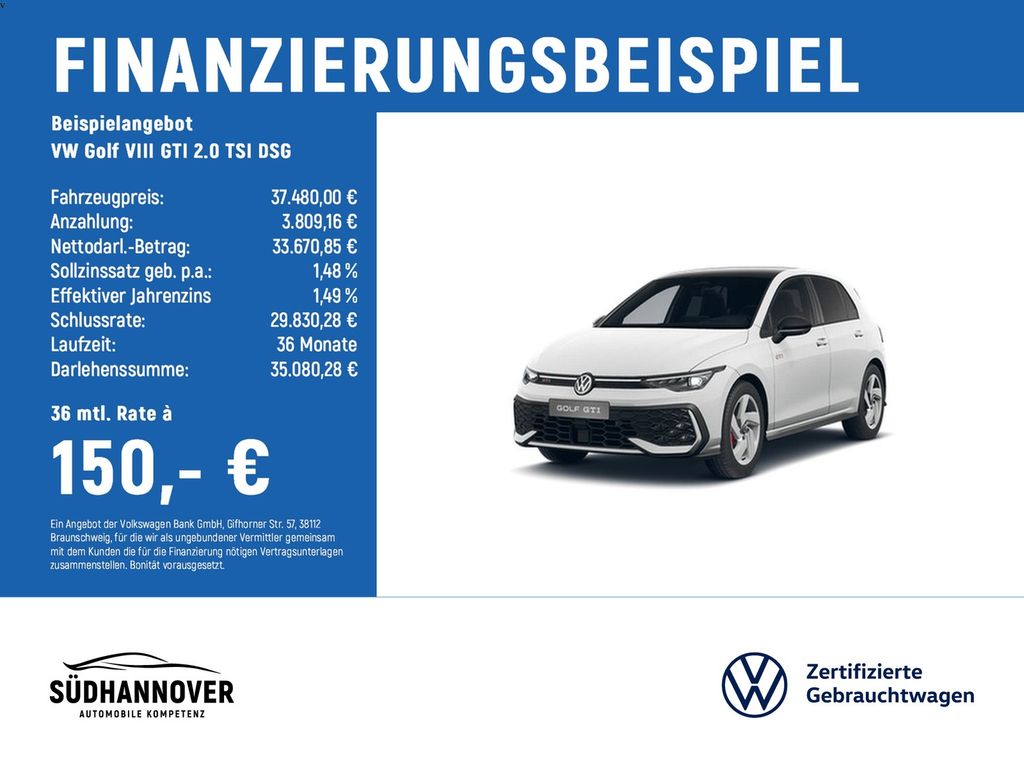 Golf VIII GTI 2.0 TSI DSG Area View+HuD+H&K+ACC