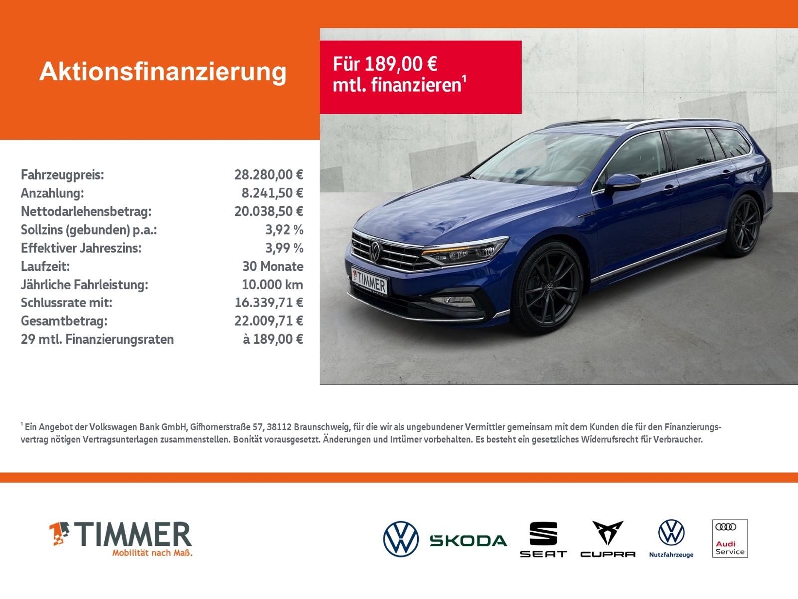 Volkswagen Passat Variant 2.0 TDI DSG 4M R-LINE +AHK +PANO