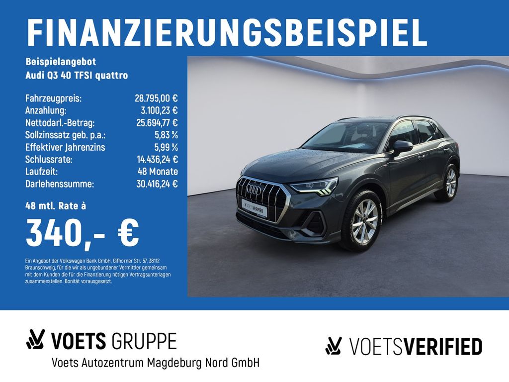Abbildung Leasingangebot Audi Q3 40 TFSI quattro S line LED+NAVI+ACC+PDC+SHZ