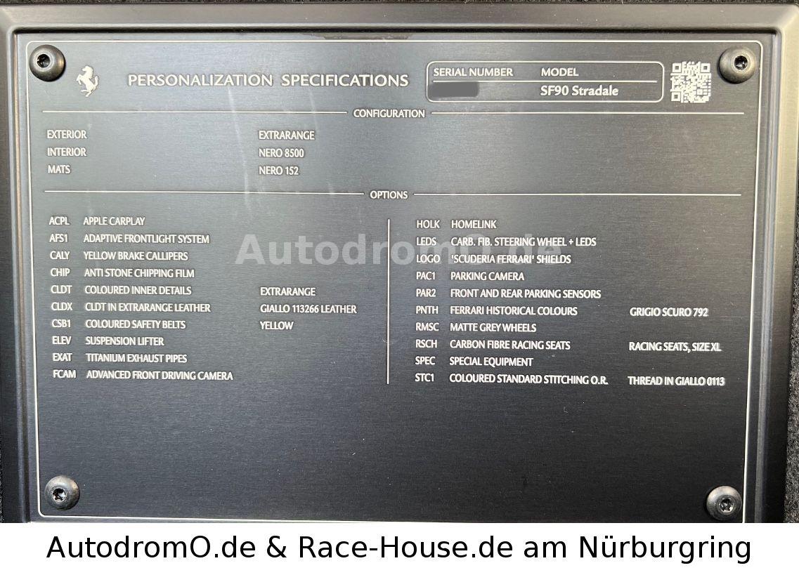 Ferrari SF90 Grigio Scuro Carbonsitze Liftsystem MwSt.