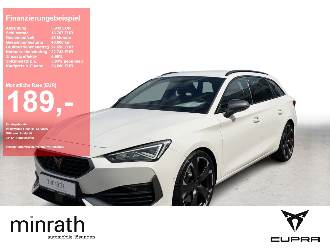 Cupra Leon Sportstourer VZ 2.0 TSI DSG AHK+ACC+NAVI+RF