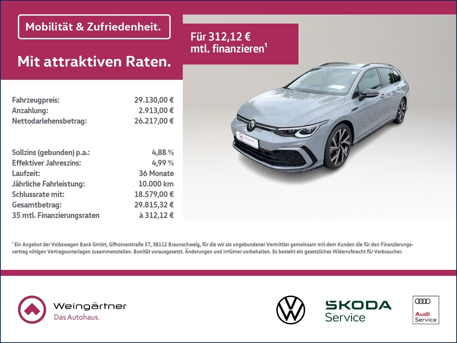 Golf Variant R-Line 1.5 eTSI, Navi, BlackStyle,