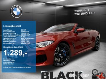 Ein BMW 840 840i xDrive Cabrio M Sport DA Prof. B&W Standhz im Leasing