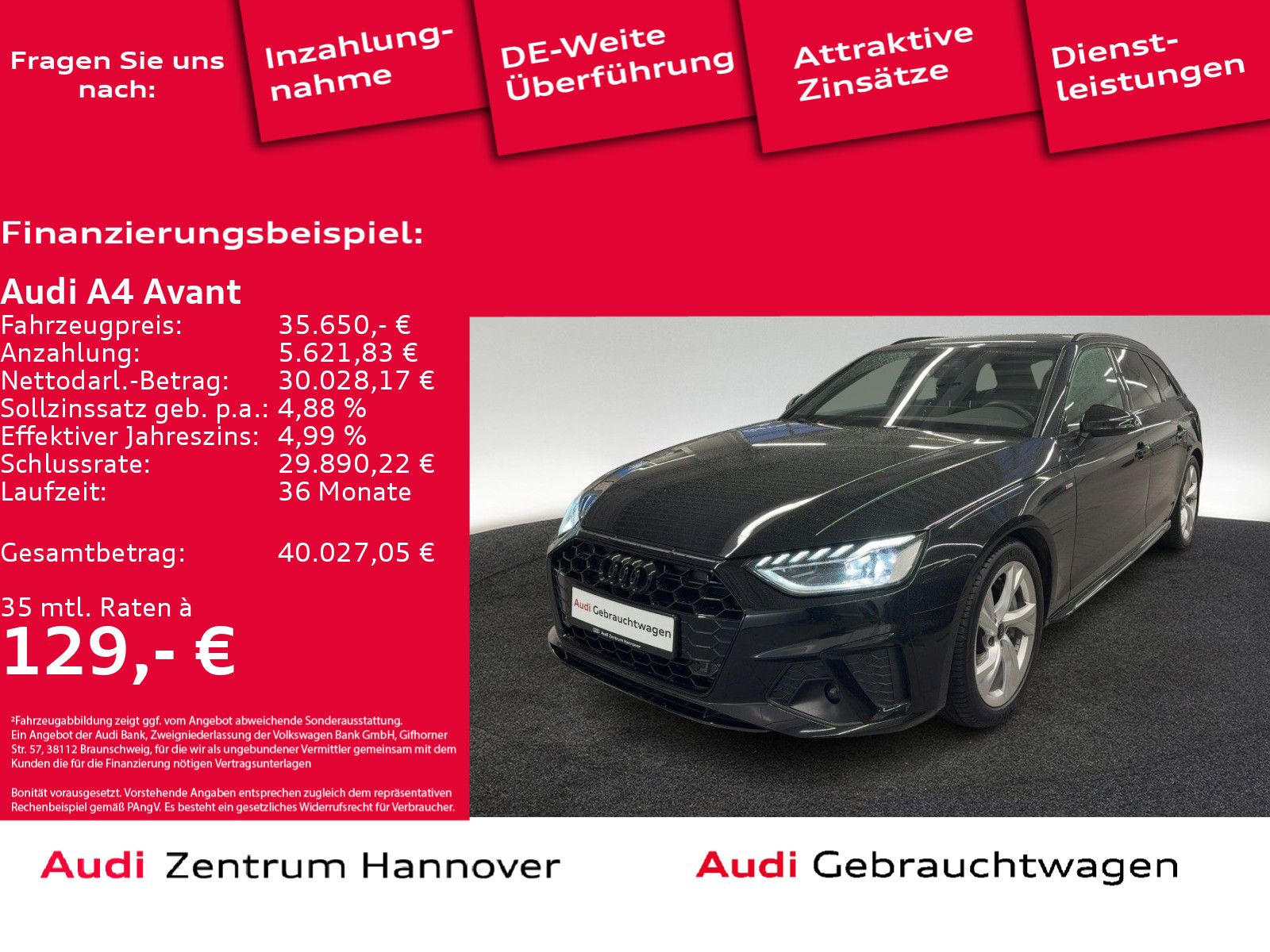 Audi A4 Avant S line 40 TFSI Kamera LED virtual Navi