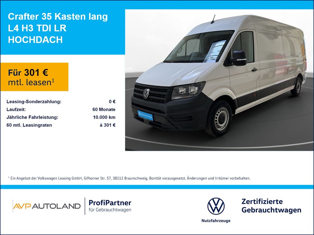 Volkswagen Crafter 35 Kasten lang L4 H3 TDI LR HOCHDACH