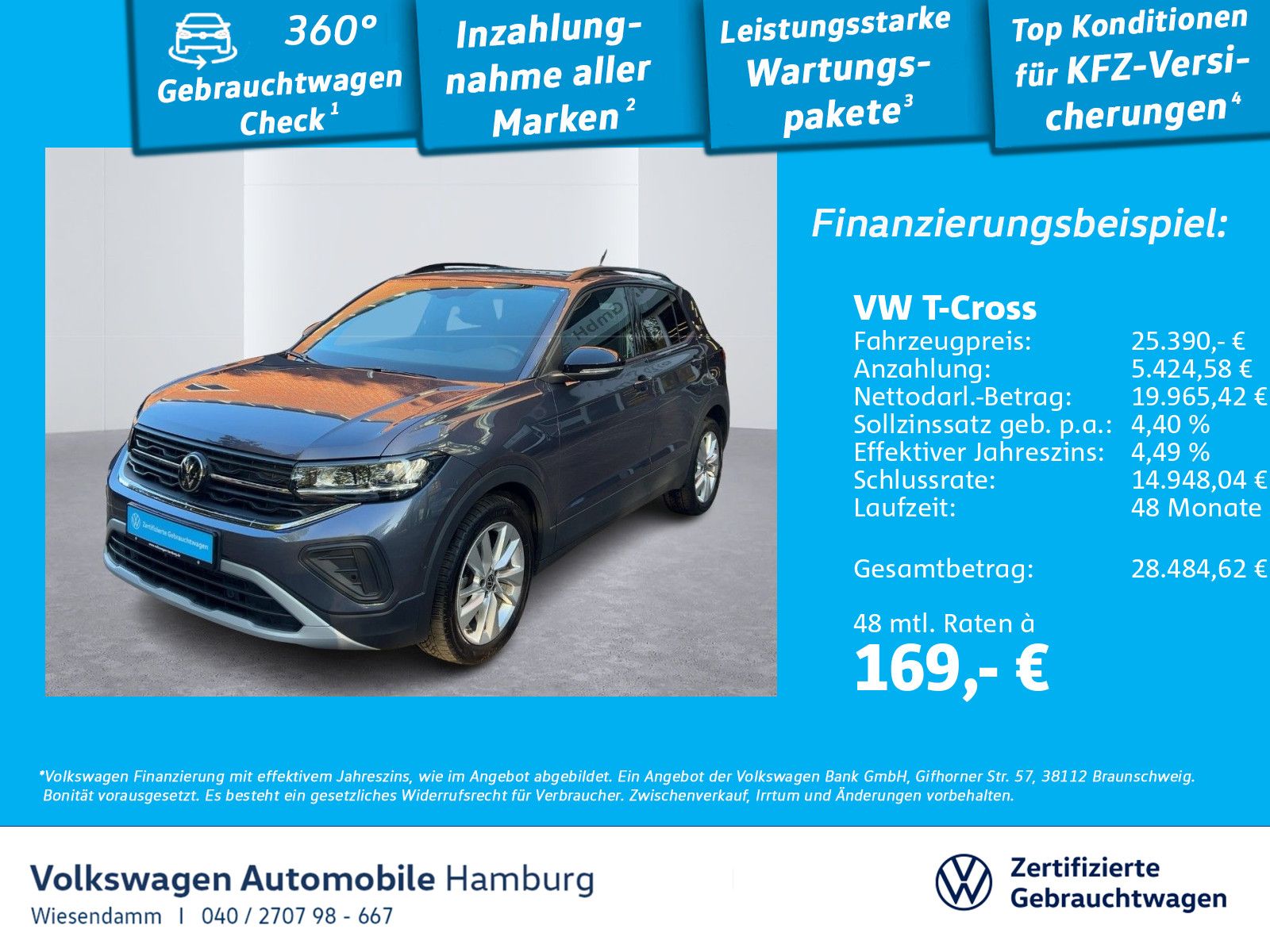 Volkswagen T-Cross 1.0 TSI DSG Goal AHK/ACC/NAVI/LED