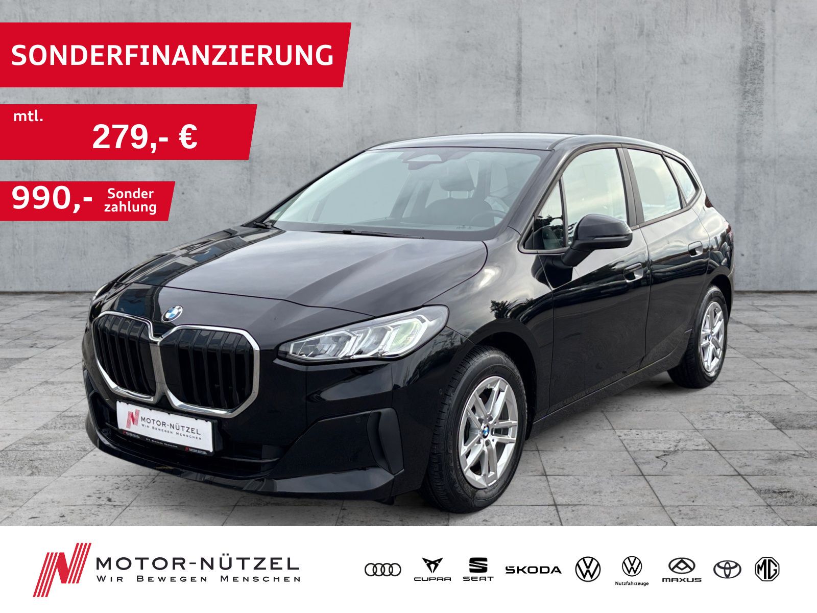 BMW 218d ACTIVE TOURER LED+RFK+SHZ+DAB+LM 16"
