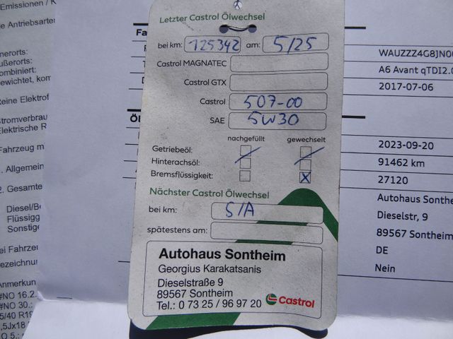Fahrzeugabbildung Audi A6 Avant 2.0TDI quattro/2xSline/Pano/Leder/Matri