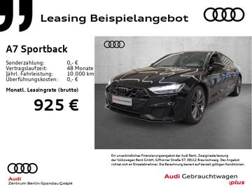 Audi Leasing Angebot: Audi A7 Sportback 55 TFSIe qu. S line*B&O*HuD*MATRIX*