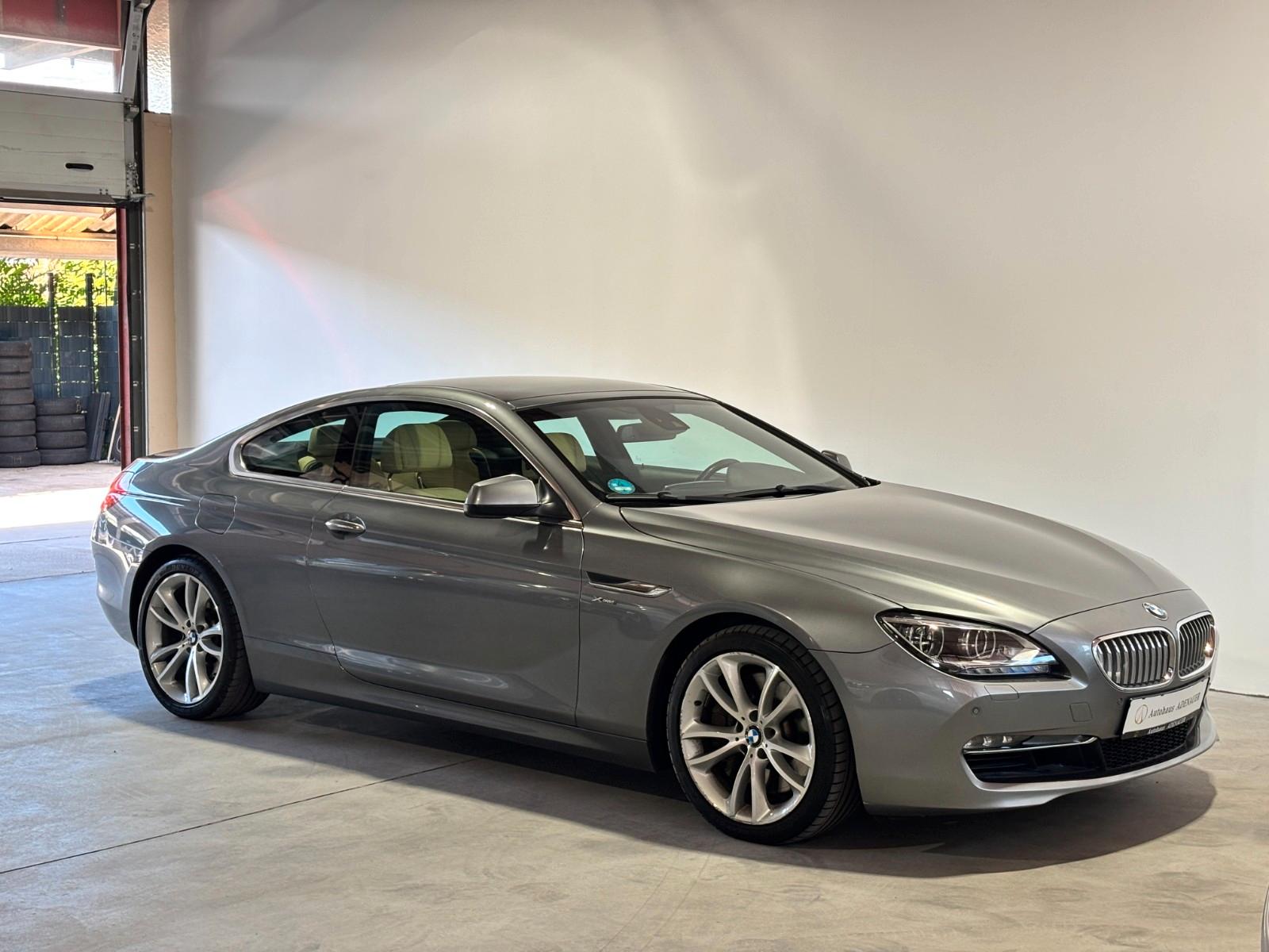 BMW 650i F13 xDrive Coupé V8 408 ch • BMW Individual • Cuir beige • Head-up • Toit pano • 19"