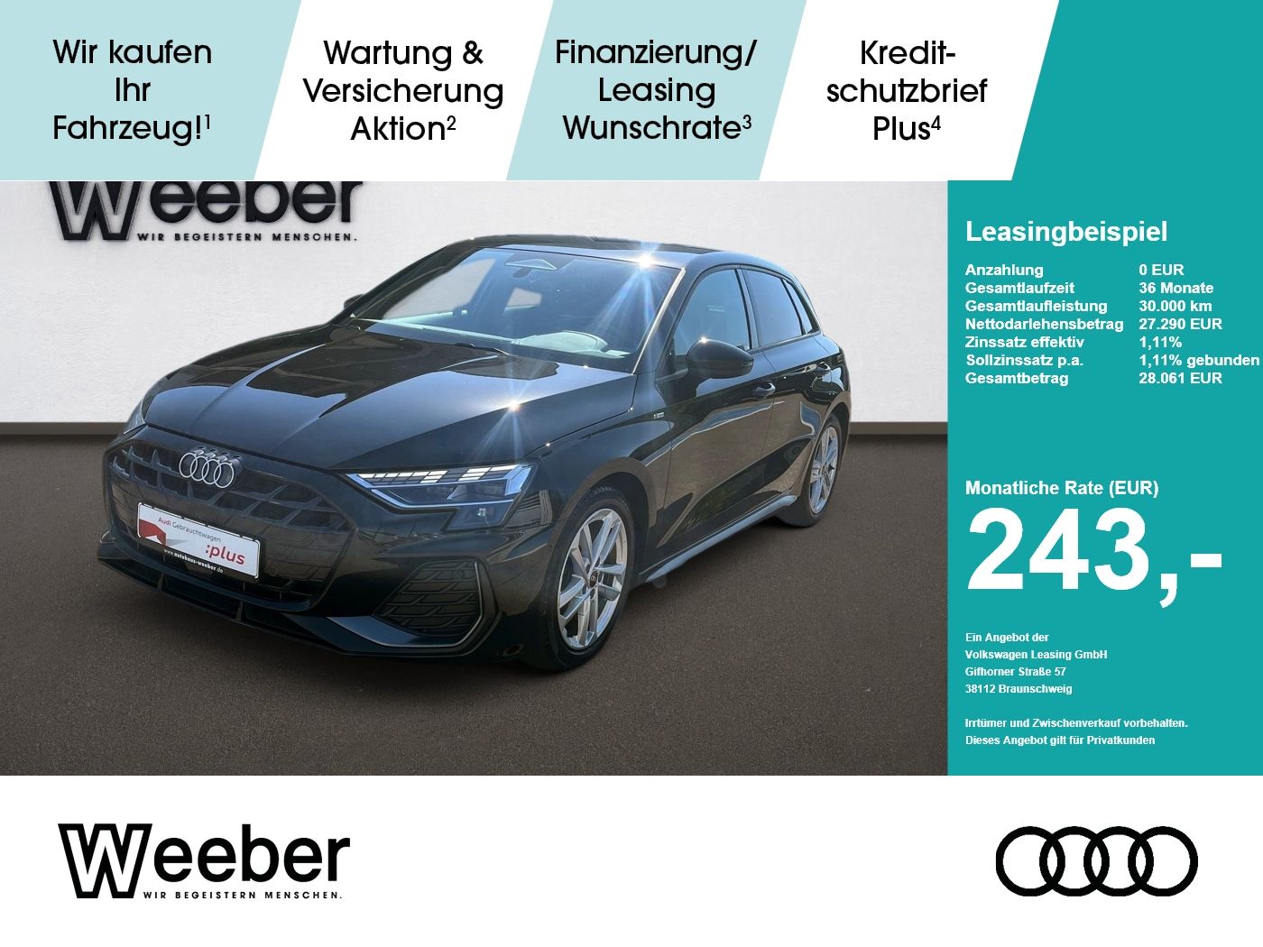 Audi A3 Sportback S line *KAMERA*NAVI*KESSY*LED*5J GA