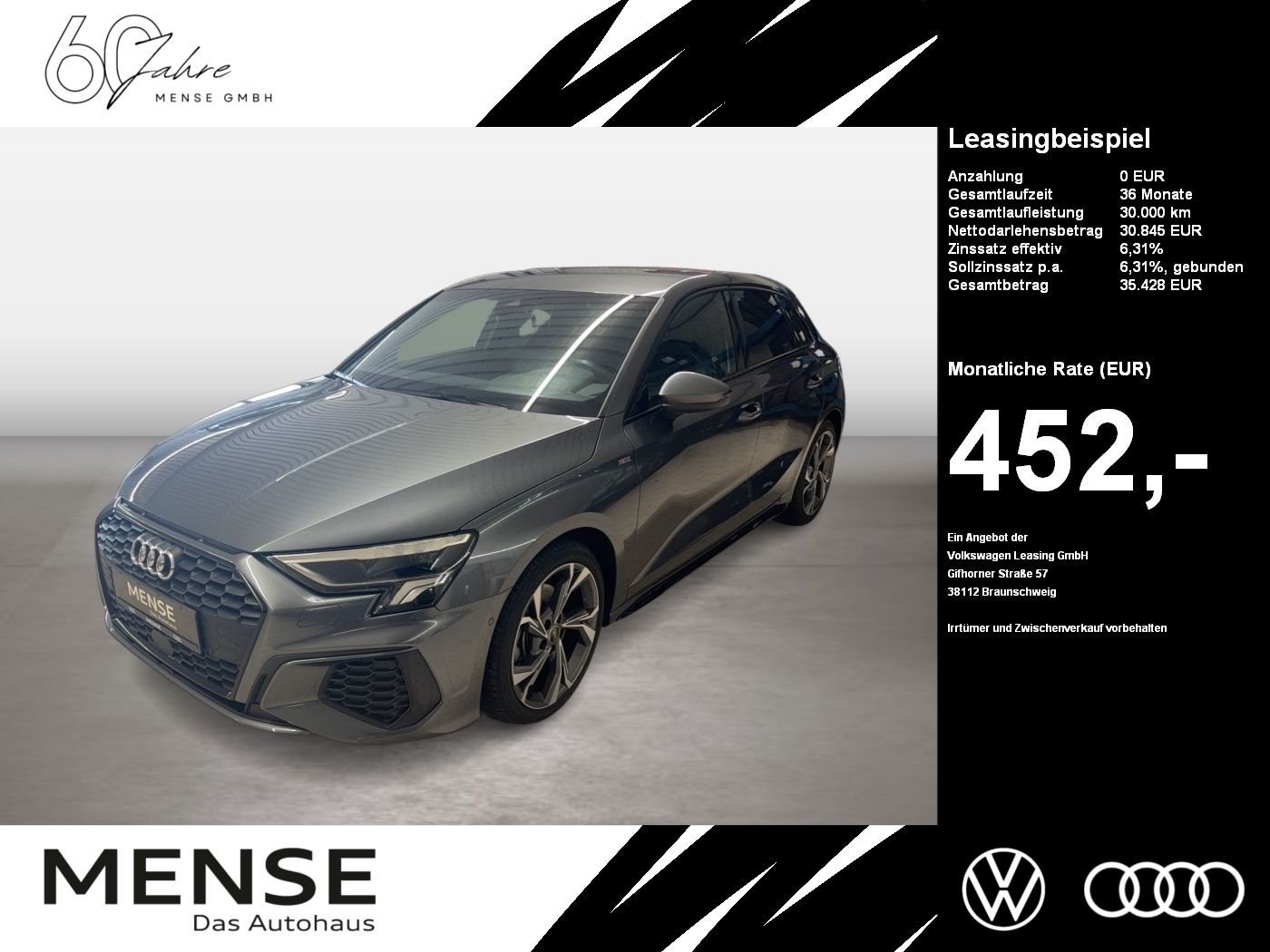 Audi A3 Sportback 40 TDI quattro S tronic S line LED