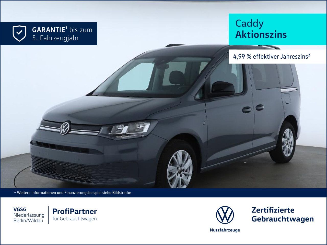 Volkswagen Caddy Life Vorb.AHK PDC RearView Navi Sitzhzg.