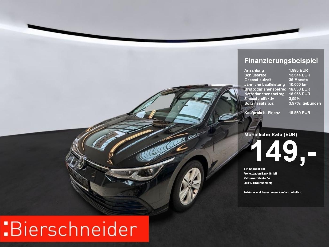 Volkswagen Golf 8 1.5 TSI Life NAVI LED PLUS APP BC Klima