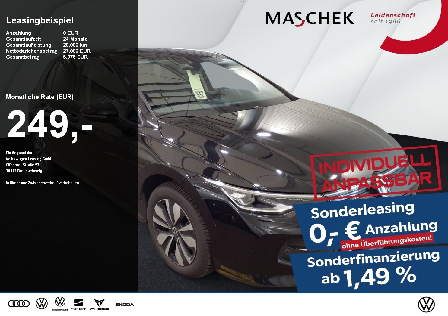 Volkswagen Golf Goal 2.0 TDI DSG AHK RearView Sitzh. AHK