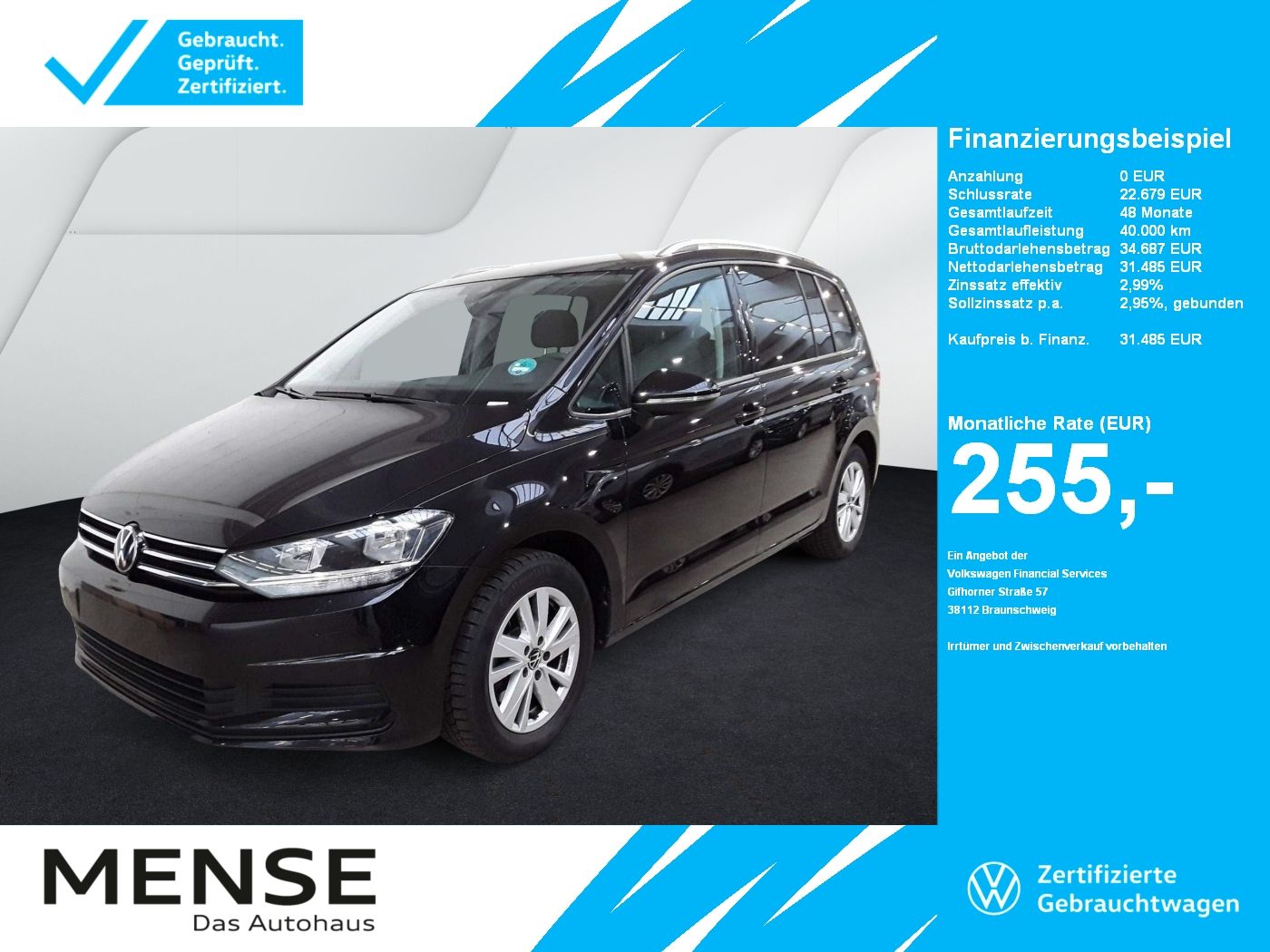 Volkswagen Touran 1.5TSI DSG Comfortline 7-Sitzer CarPlay