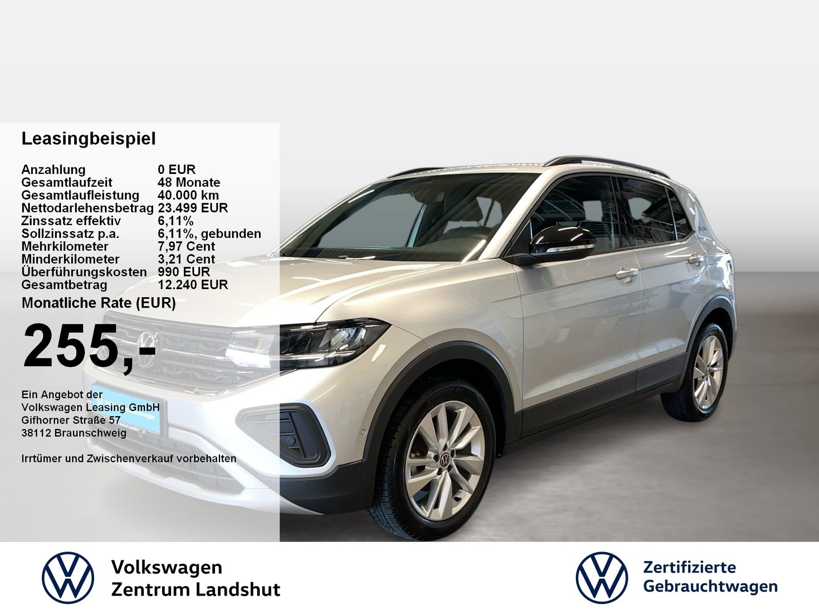 Volkswagen T-Cross 1.0 TSI DSG Life Goal 2xKlima ACC AHK