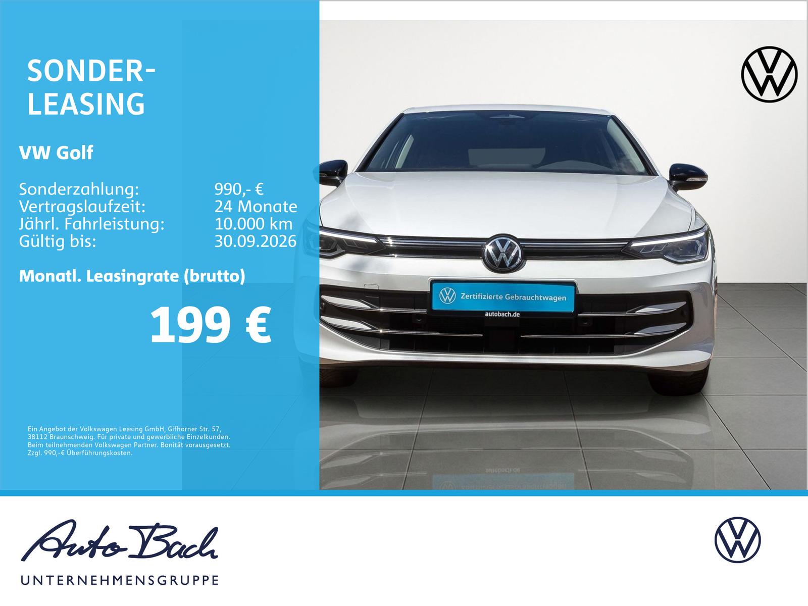 Volkswagen Golf VIII Goal 1.5 eTSI DSG Navi LED ACC EPH AHK, миниатюра 2