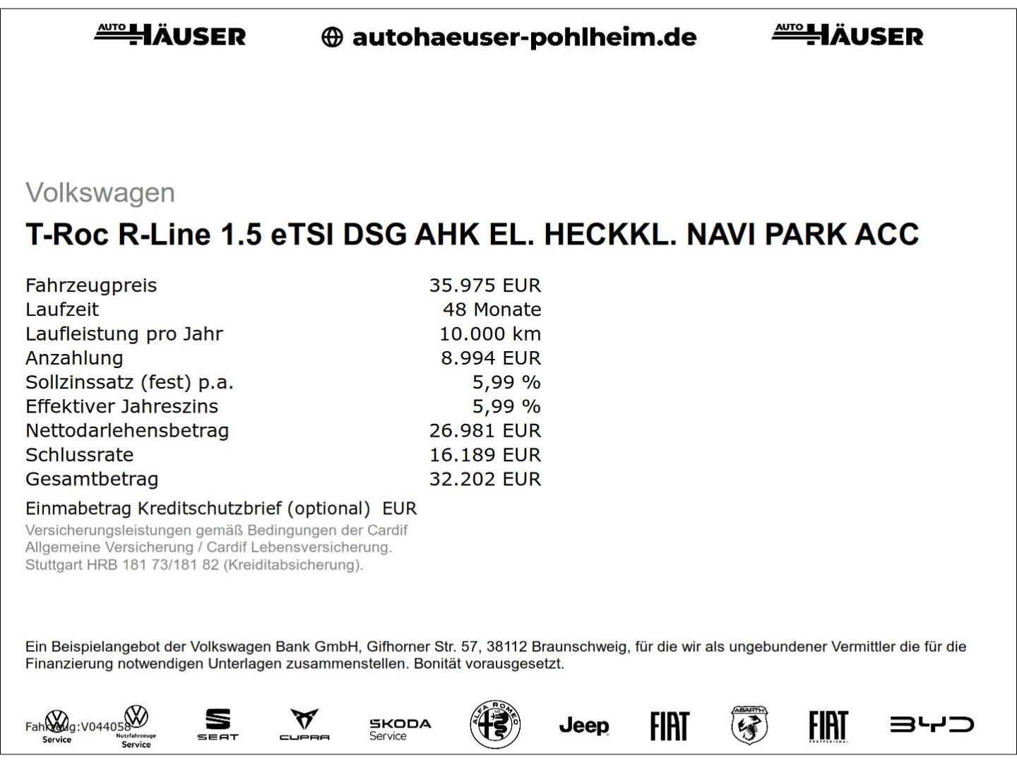 Volkswagen T-Roc R-Line 1.5 eTSI DSG AHK EL. HECKKL. NAVI P imagem 2