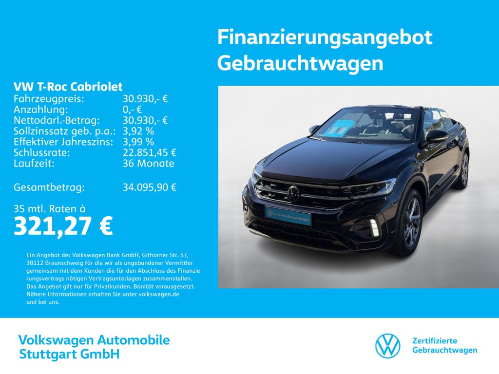 T-Roc Cabriolet R-Line 1.5 TSI DSG Navi Kamera