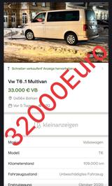 Volkswagen T6 Multivan - gebrauchte VW T6 Multivan aus dem Jahr 2020