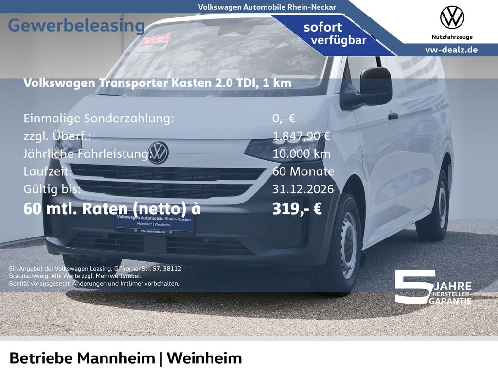 Volkswagen Transporter Kasten 2.0 TDI Klima AHK Holzboden