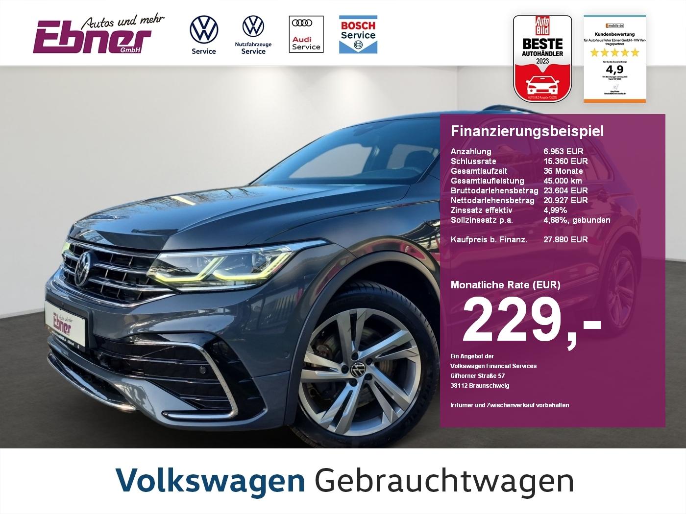Volkswagen Tiguan R-LINE 200PS TDI 4M DSG AHK+360GRAD+MATRI