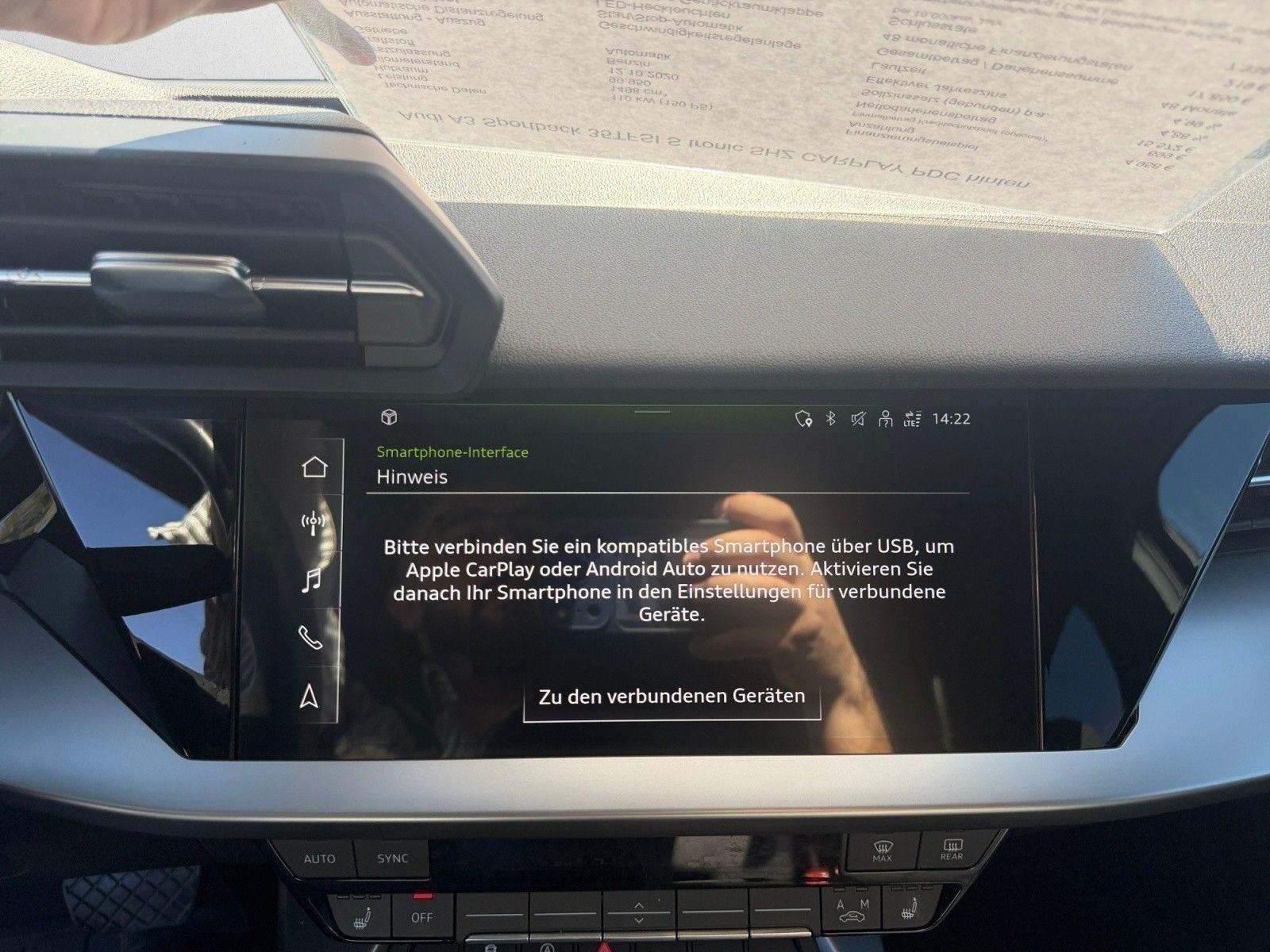 Audi A3 Sportback 35TFSI S tronic SHZ CARPLAY PDC hin, миниатюра 26
