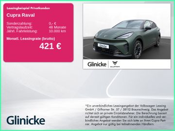 Cupra Leasingangebot: Cupra Raval VZ Edition Extreme 166kW ACC PDC 360° KAM 