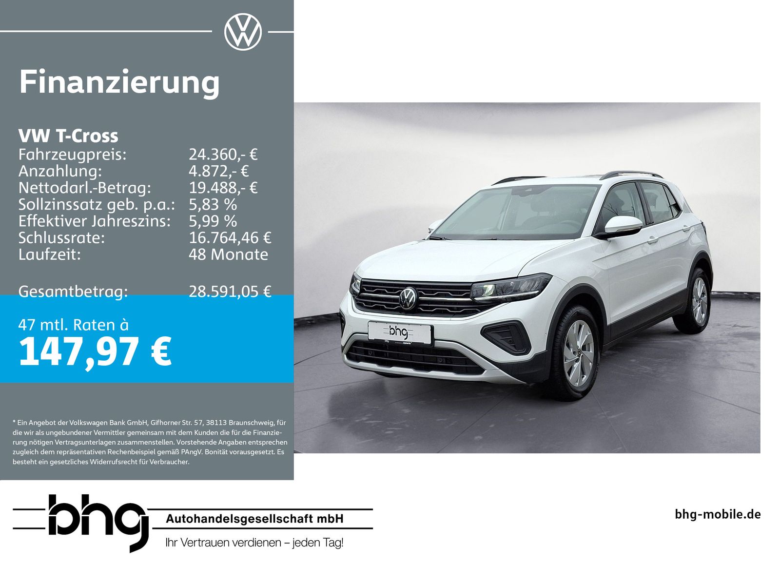 Volkswagen T-Cross 1.0 TSI OPF DSG Life