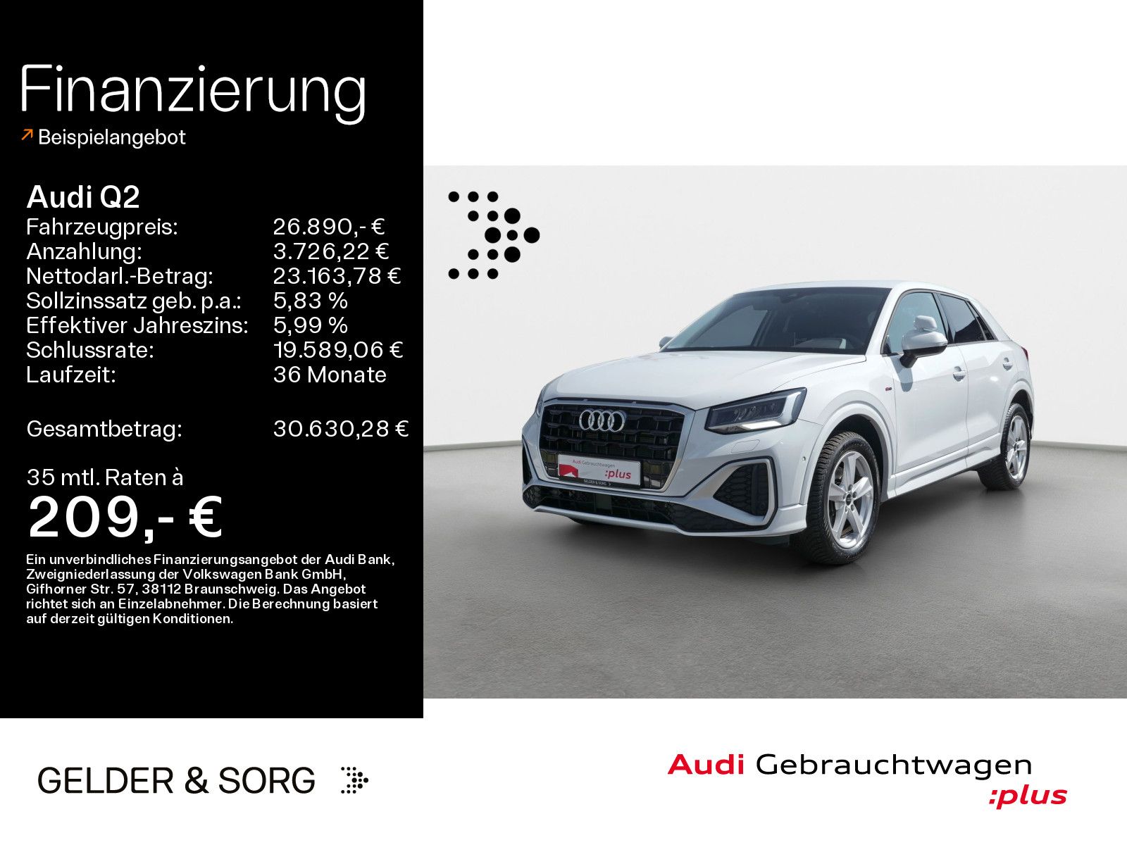 Audi Q2 35 TDI S line LED*Rückfahrkamera*AHK*Virtual