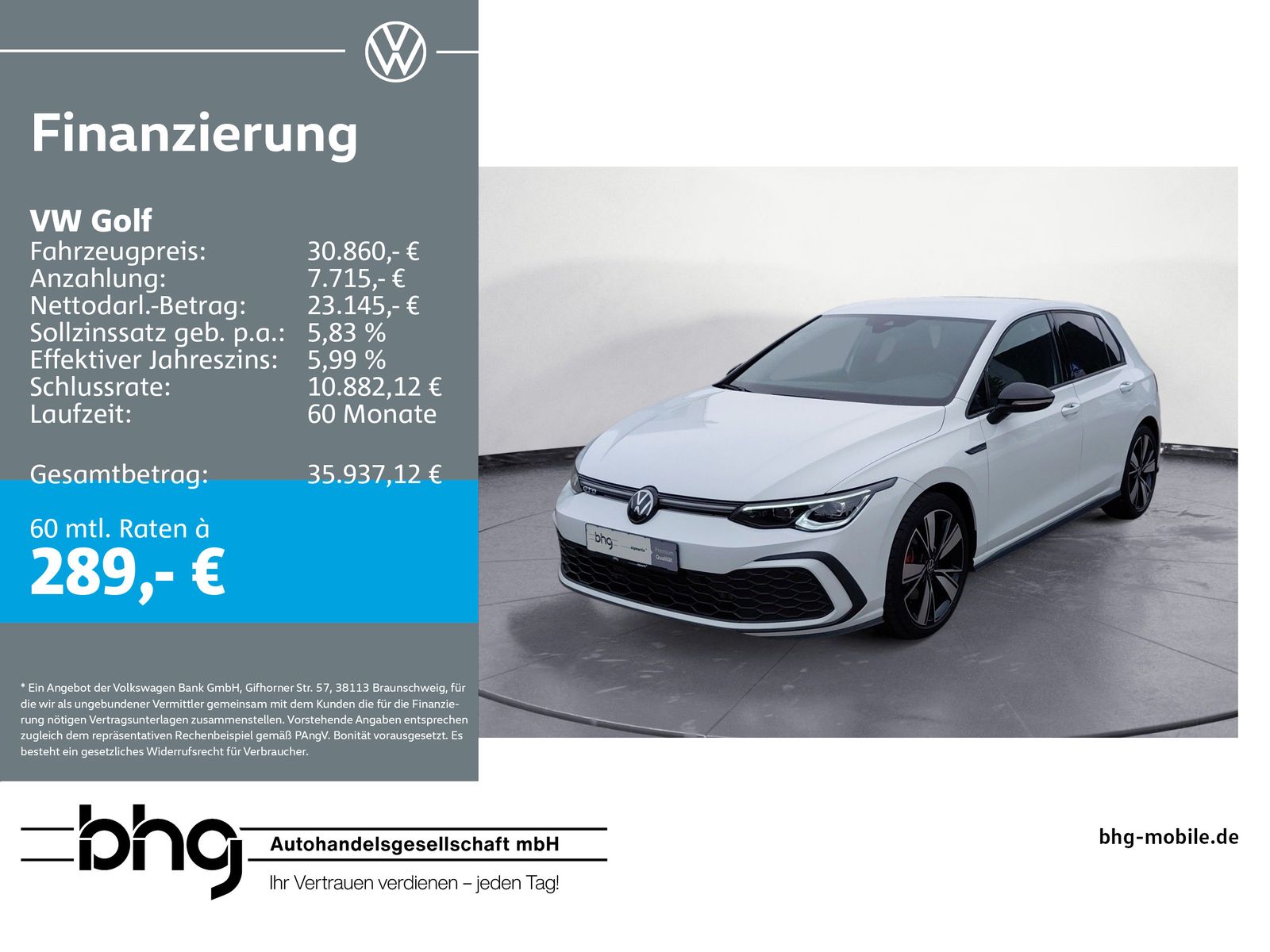 Volkswagen Golf GTD 2,0 l TDI SCR  7