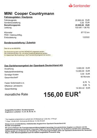 Fahrzeugabbildung MINI COOPER Countryman >AUT/KAM/NAVI/SHZ<