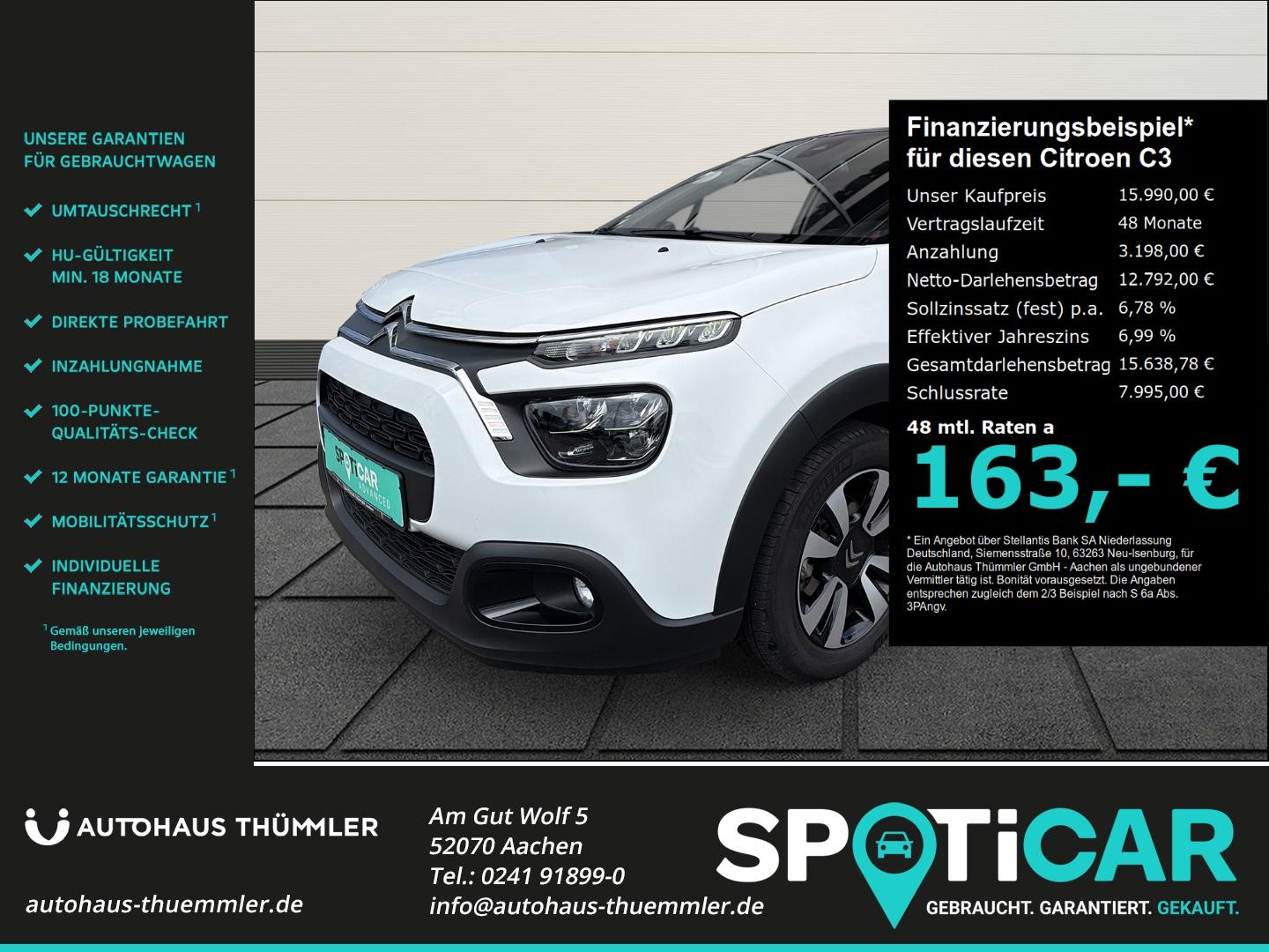 Citroën C3 Max LED DAB Spurhalteass. Verkehrszeichenerk.