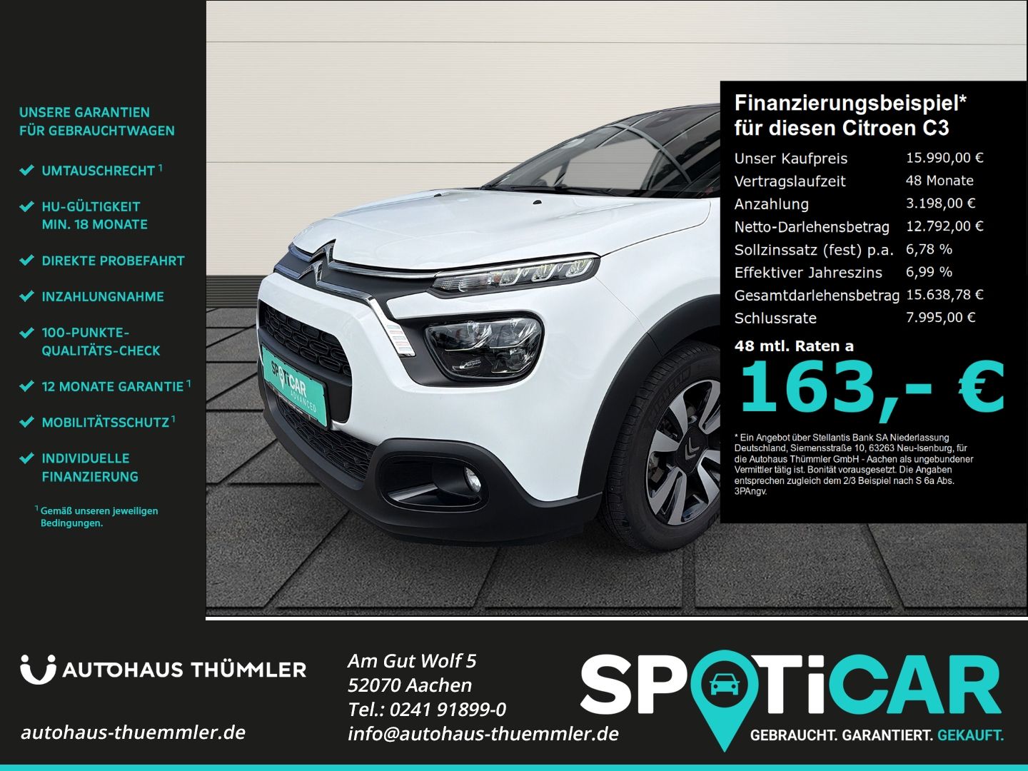 Citroën C3 Max LED DAB Spurhalteass. Verkehrszeichenerk.