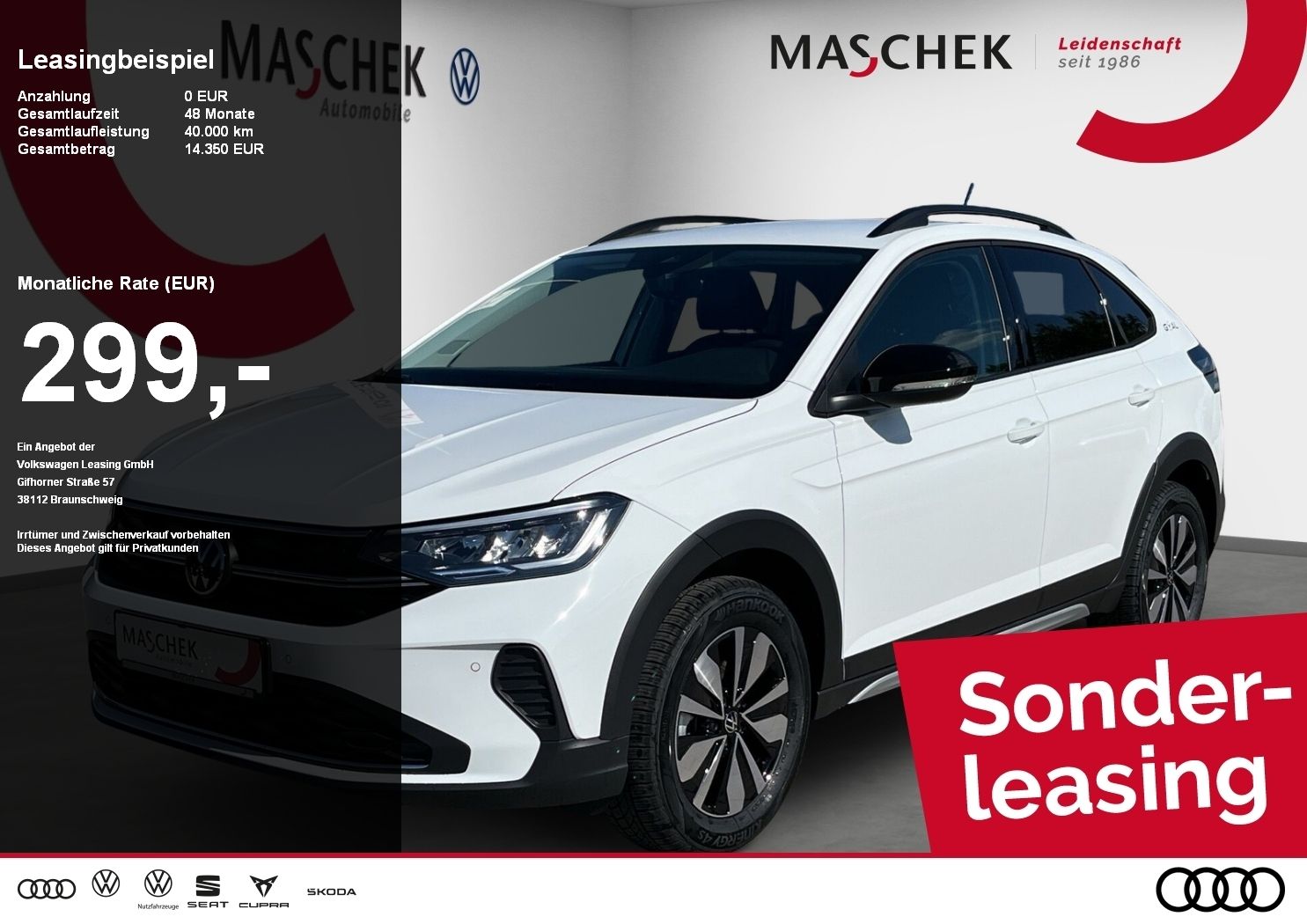 Volkswagen Taigo GOAL 1.0 l TSI 95 PS 5-Gang RFK EP ACC