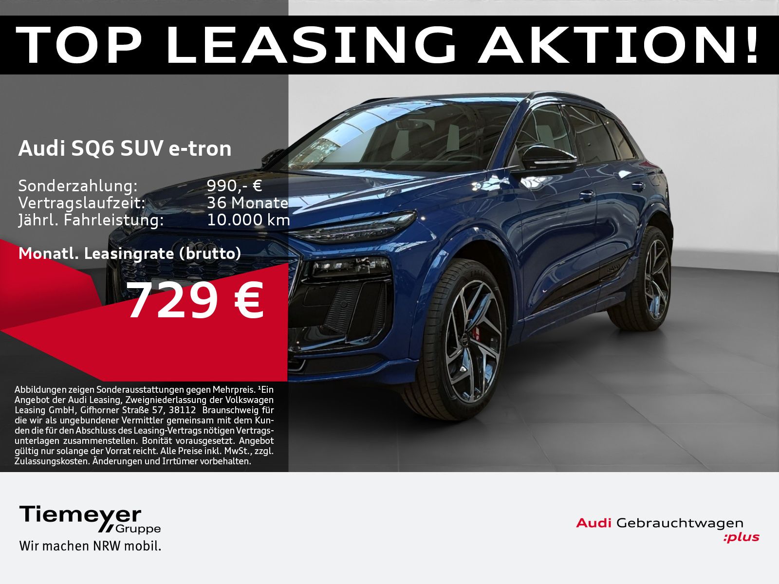 Audi SQ6 e-tron Q EDT. ONE PANO HuD BuO LUFT S-SITZE+