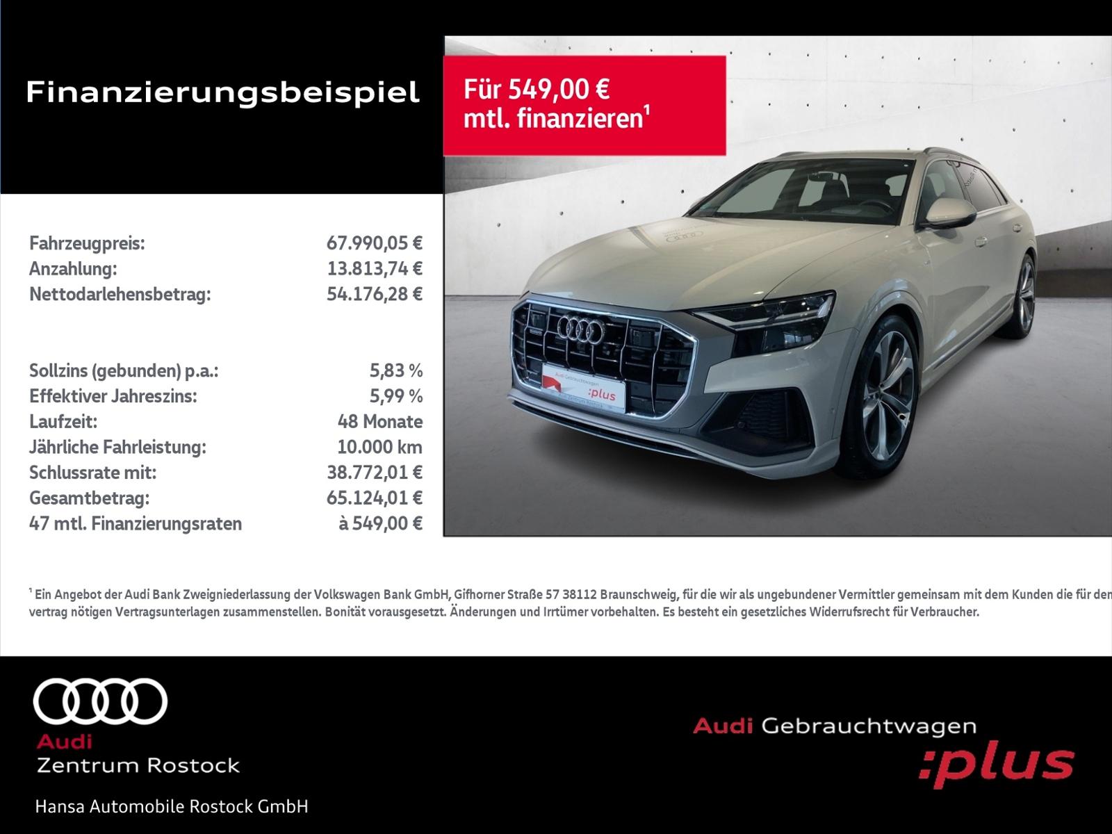 Audi Q8 50 TDI QUATTRO S-Line+NAVI+LED+HEAD UP+B&O+LH