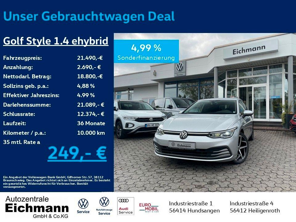 Volkswagen Golf VIII Style ehybrid 1.4 TSI+DSG+MATRIX-LED+A