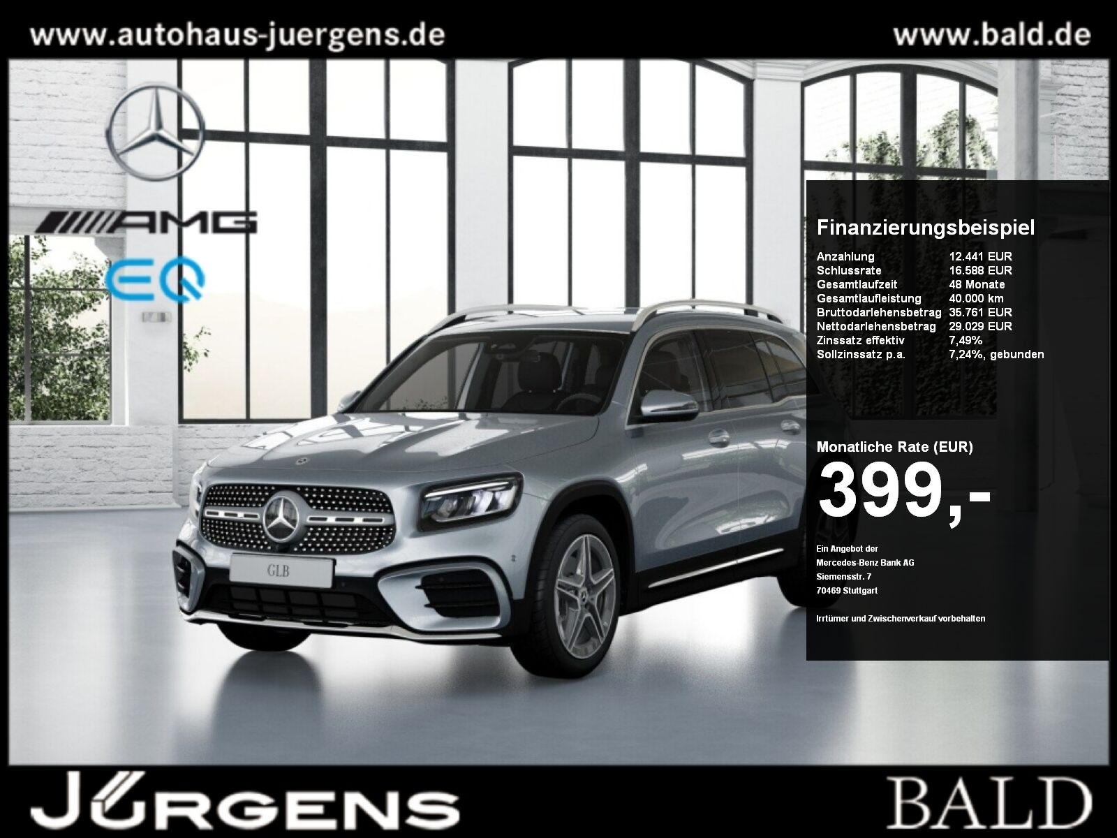 MERCEDES-BENZ GLB 180 AMG-Sport+Ambiente+Cam+LED+Keyl+Navi+PTS