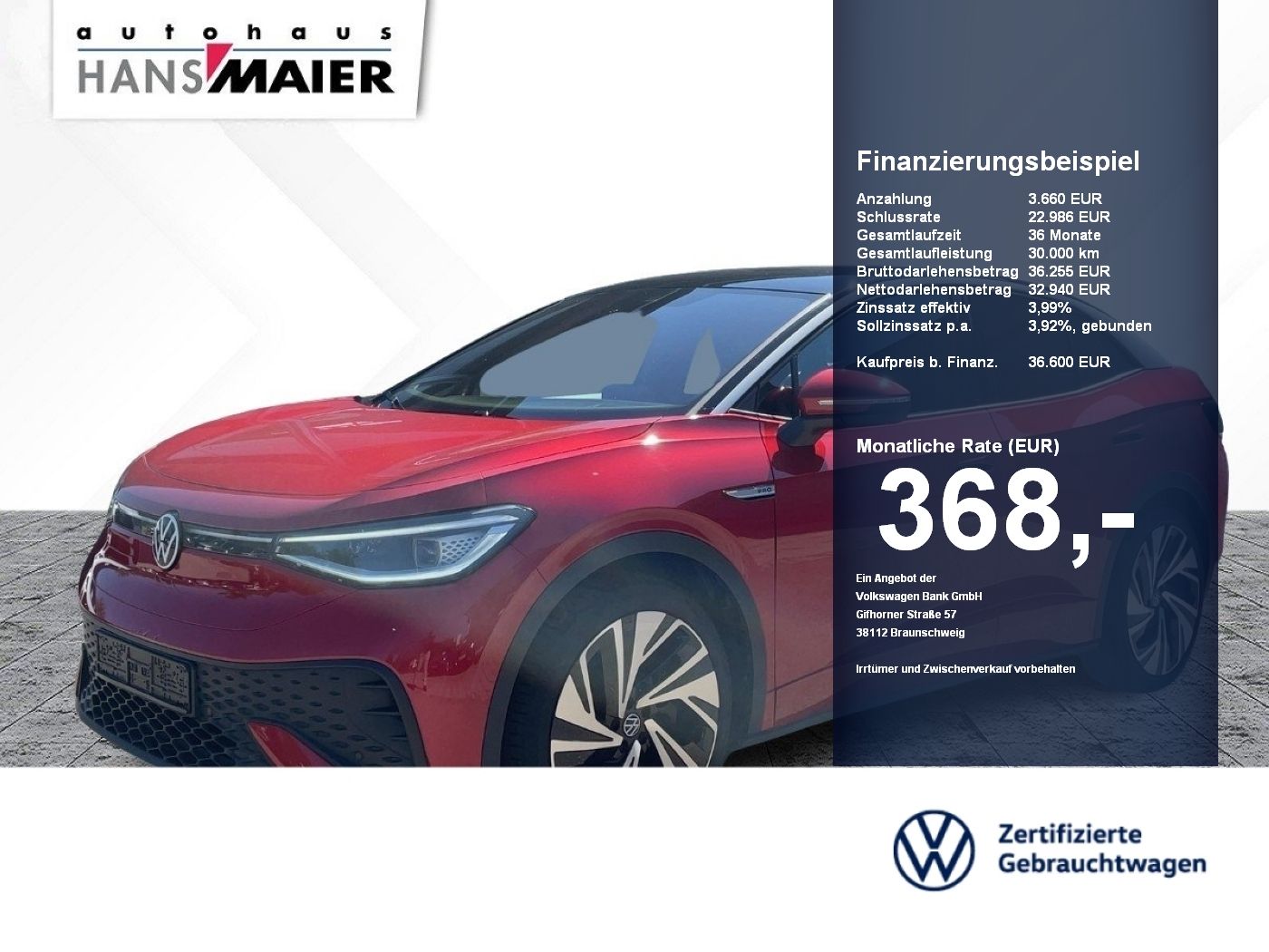 VW ID.5 Pro Perf. AHK LED ACC Navi RearView LM20