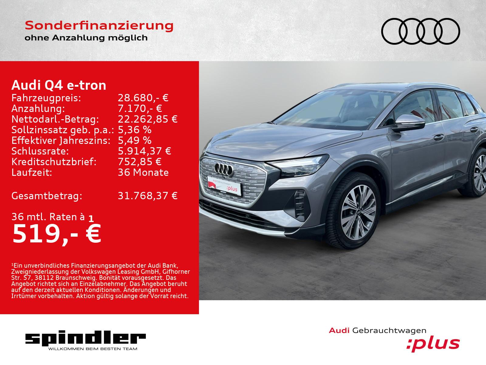 Audi Q4 e-tron 40 / Standklima, MMI-Navi+, LED, SHZ