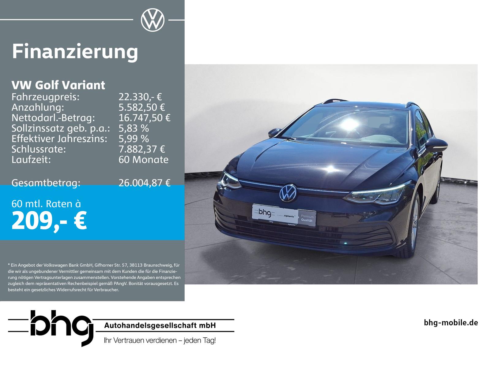 Volkswagen Golf Variant Life 1,5 l eTSI OPF  (